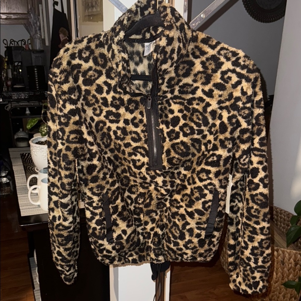 No Boundaries Brown and Black Teddy Jacket Cozy Plush Design